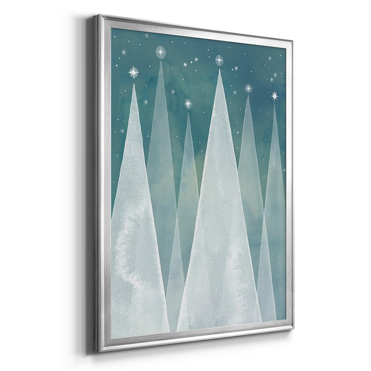 Mod Evergreens I - Modern Framed Canvas Print