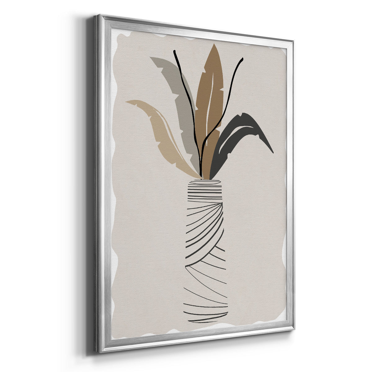 Palm Arrangement II - Modern Framed Canvas Print