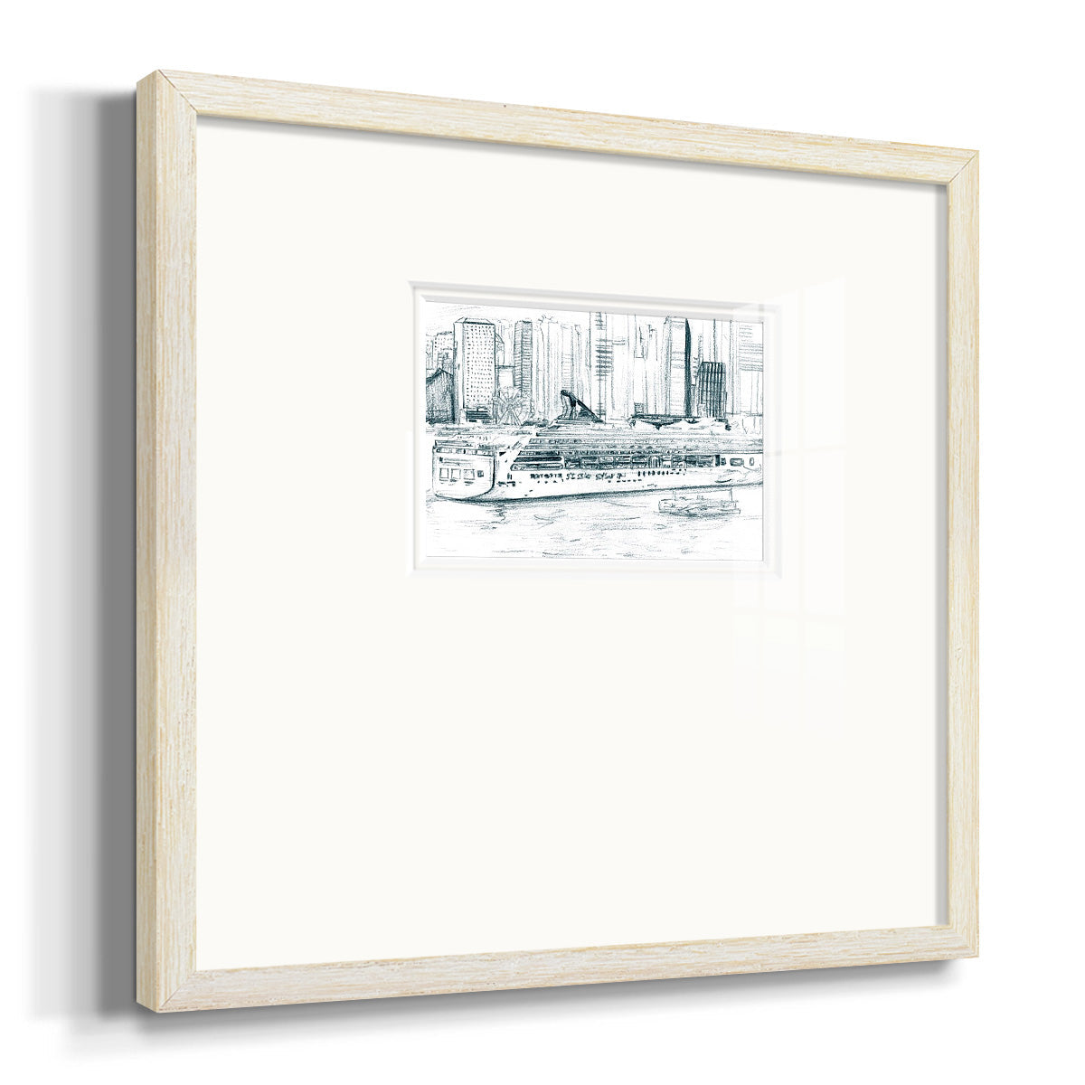 Ferryboats II Premium Framed Print Double Matboard