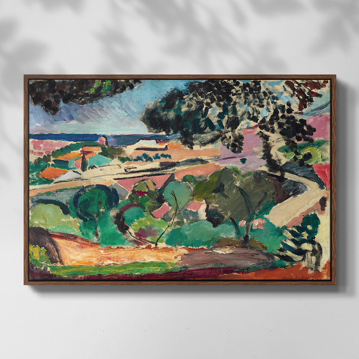 Landscape at Collioure, 1907 - Floater Framed Canvas Print