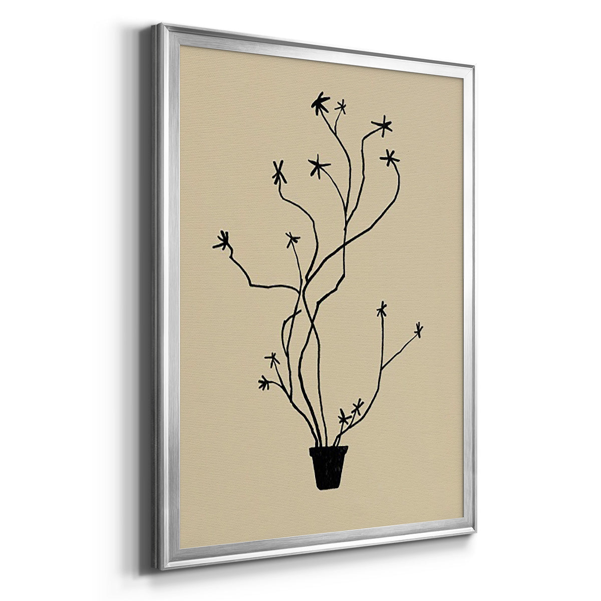 Spring Sprig Vase II - Modern Framed Canvas Print