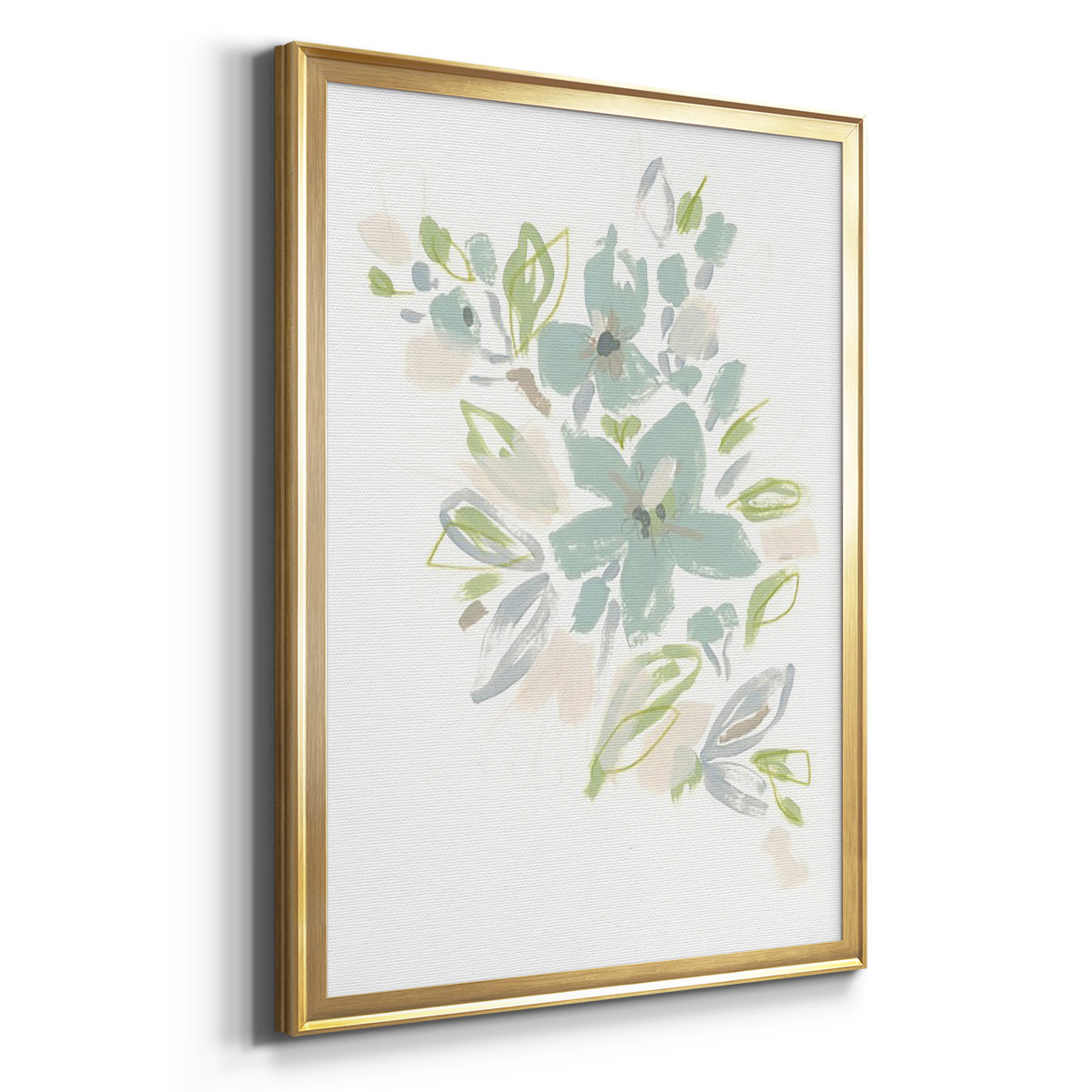 Seafoam Petals IV - Modern Framed Canvas Print