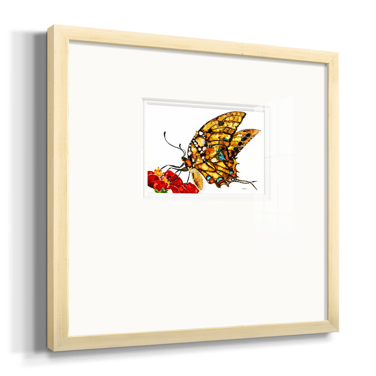 Wings II- Premium Framed Print Double Matboard