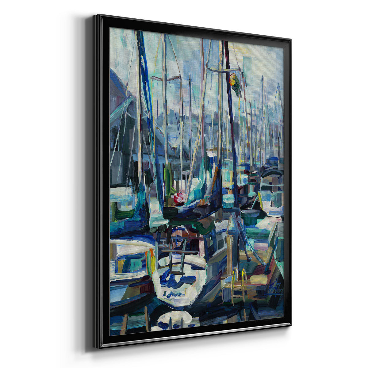 Edmonds Marina - Modern Framed Canvas Print