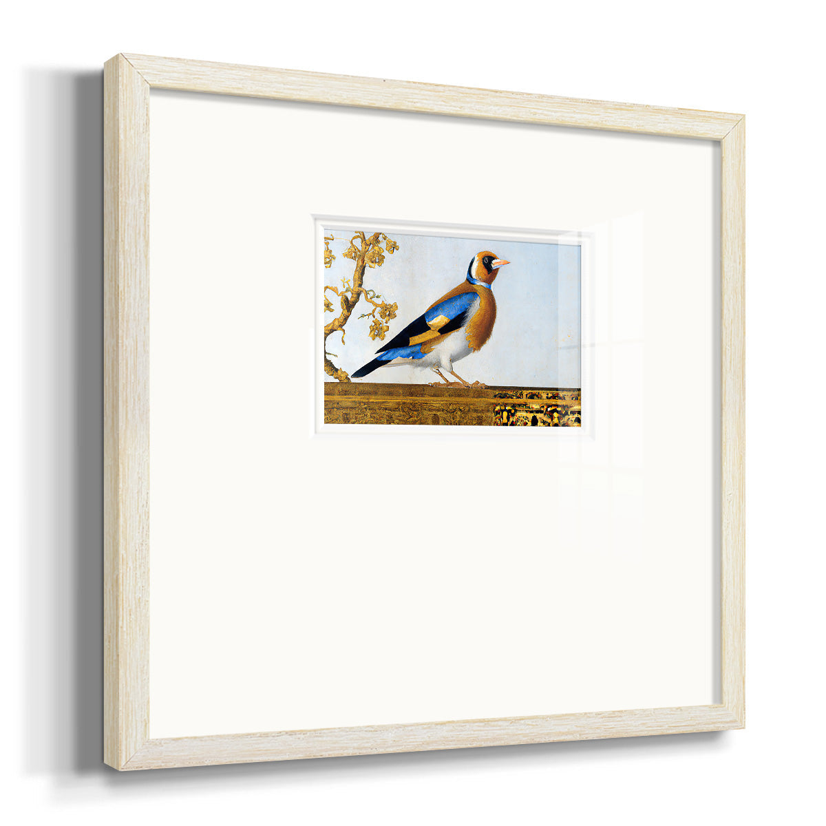 Golden Finch Premium Framed Print Double Matboard