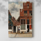 Canvas art print of a detailed urban view with architecture and soft daylight with a soft shadow on a white background.