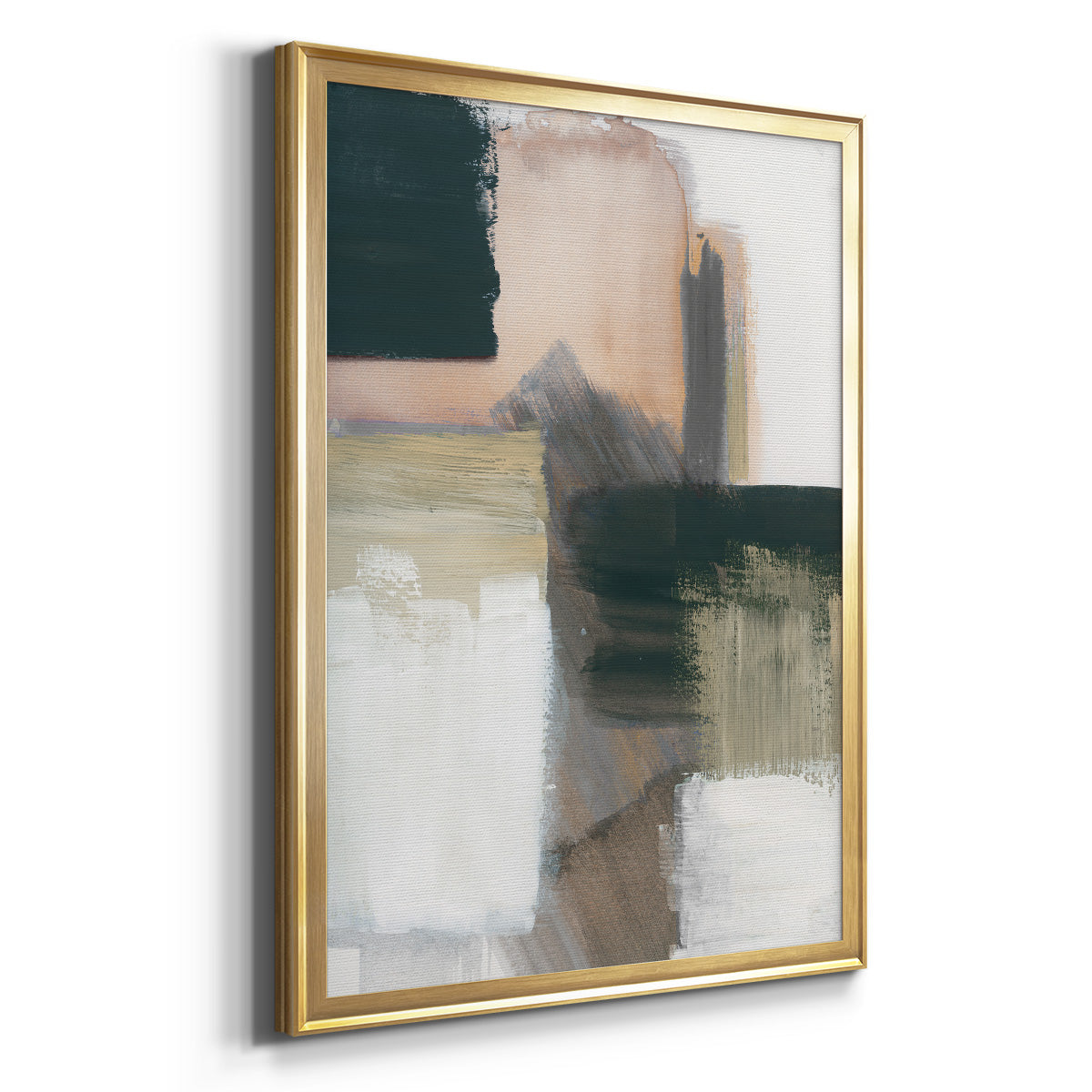Marble Block Symmetry III - Modern Framed Canvas Print