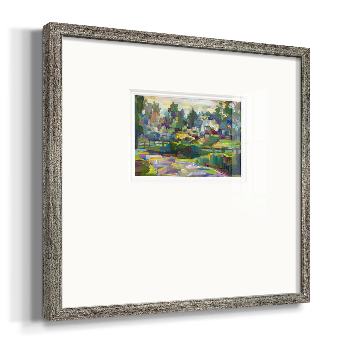 White Barn Premium Framed Print Double Matboard