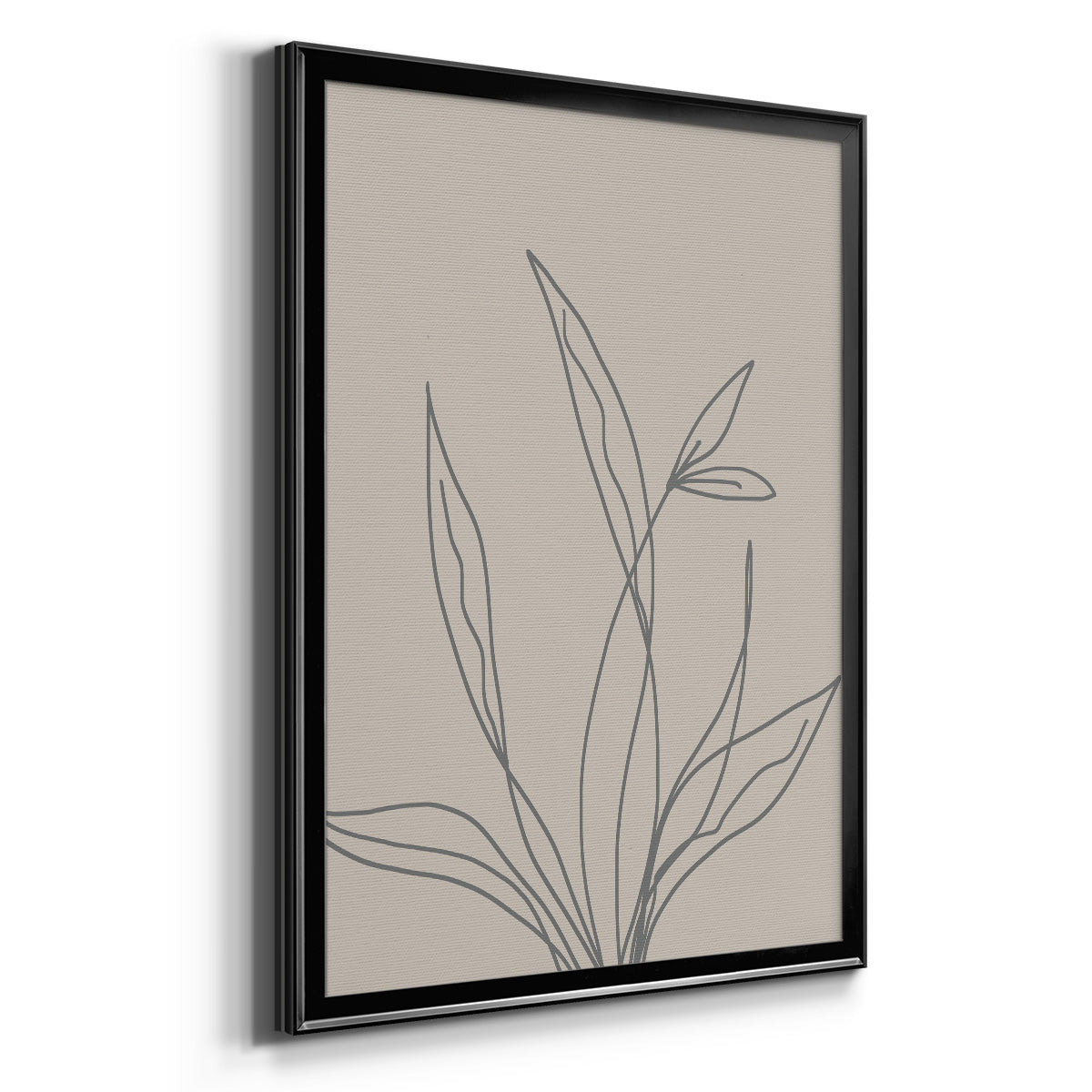 Neutral Lines II - Modern Framed Canvas Print