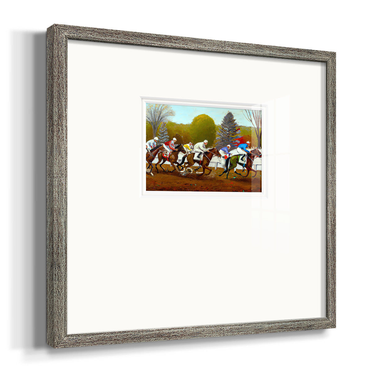 Day at the Race II Premium Framed Print Double Matboard