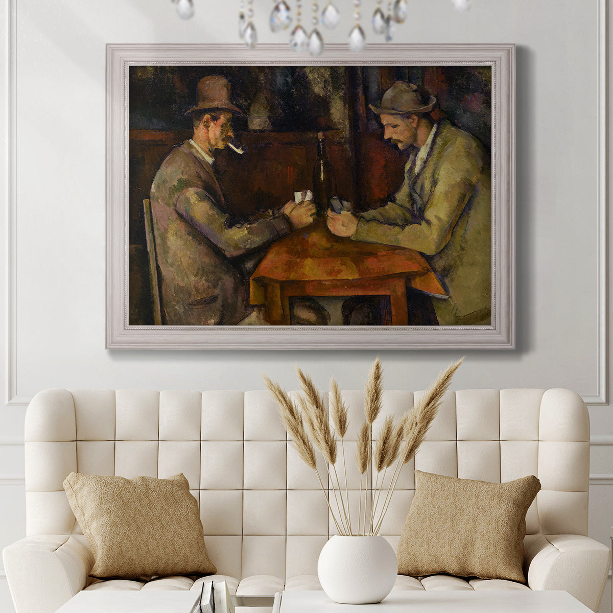 The Card Players - Ornate Framed Canvas Print