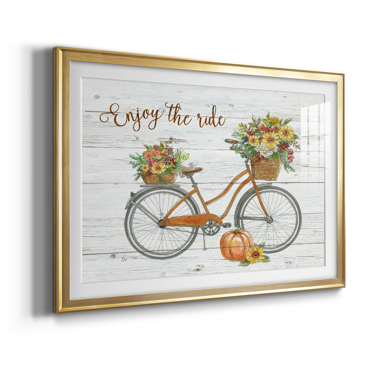 Harvest Bike - Modern Framed Art Print