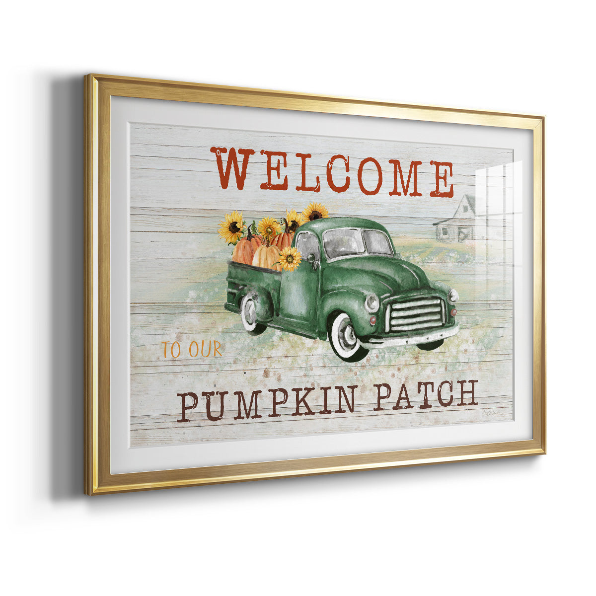 Pumpkin Patch - Modern Framed Art Print