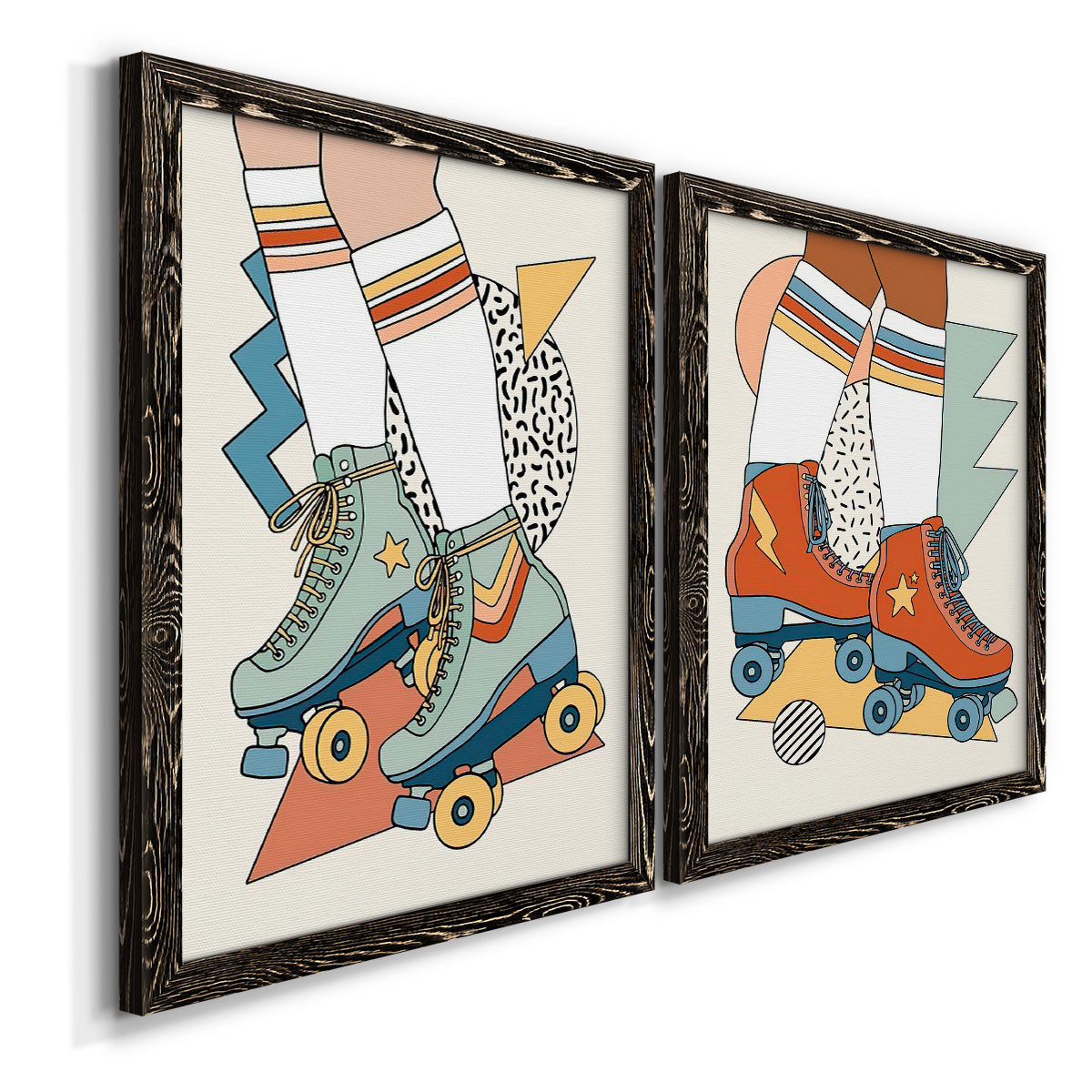 Let it Roll I - Premium Framed Canvas 2 Piece Set - Ready to Hang