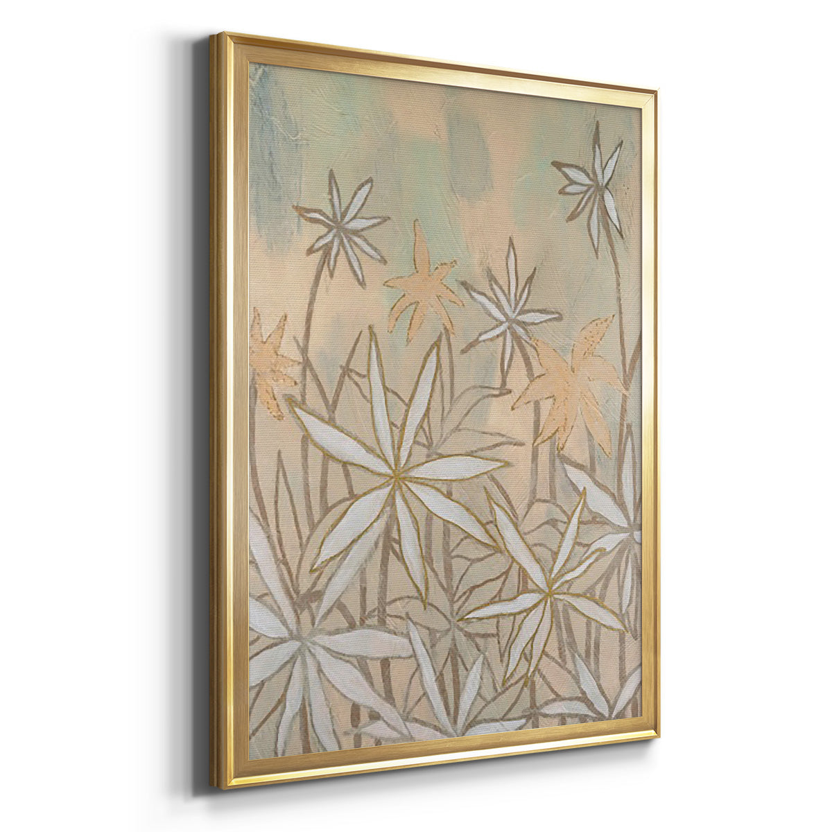 Embellished Starburst Bloom II - Modern Framed Canvas Print