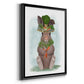 Rabbit Carrot Hat - Modern Framed Canvas Print