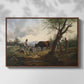 Shepherd with Billy Goat, c. 1830 - Floater Framed Canvas Print