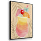 Tropical Cocktail I - Framed Premium Gallery Wrapped Canvas L Frame 3 Piece Set - Ready to Hang