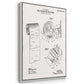 Toilet Paper Patent I - Framed Premium Gallery Wrapped Canvas L Frame 3 Piece Set - Ready to Hang