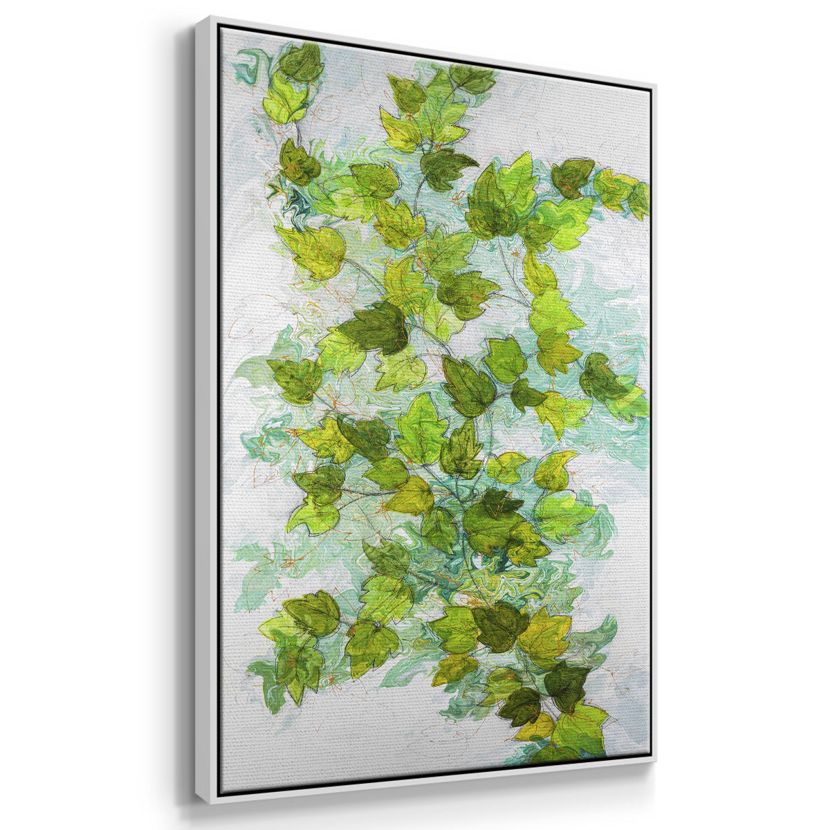 Ivy - Framed Premium Gallery Wrapped Canvas L Frame - Ready to Hang