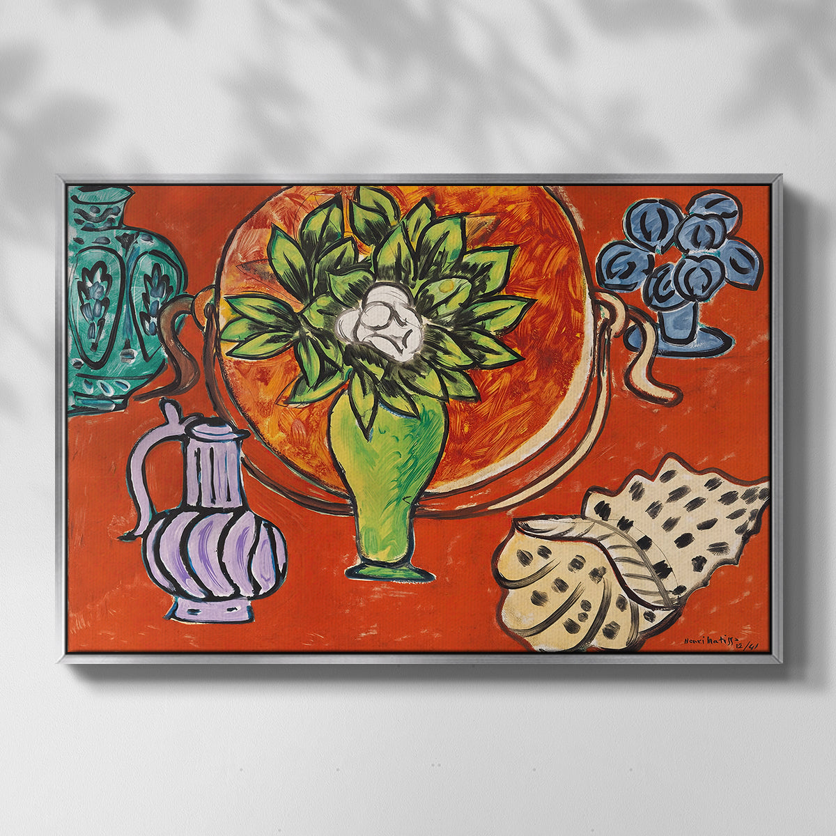 Still Life with a Magnolia (Nature morte au magnolia), 1941 - Floater Framed Canvas Print