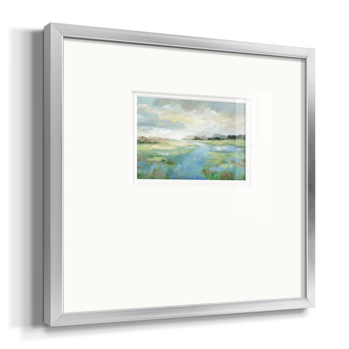 Winding Stream Premium Framed Print Double Matboard