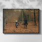 The Woodman and his Children, 1886 - Floater Framed Canvas Print