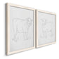 Limousin Cattle I - Barnwood Framed Canvas Set