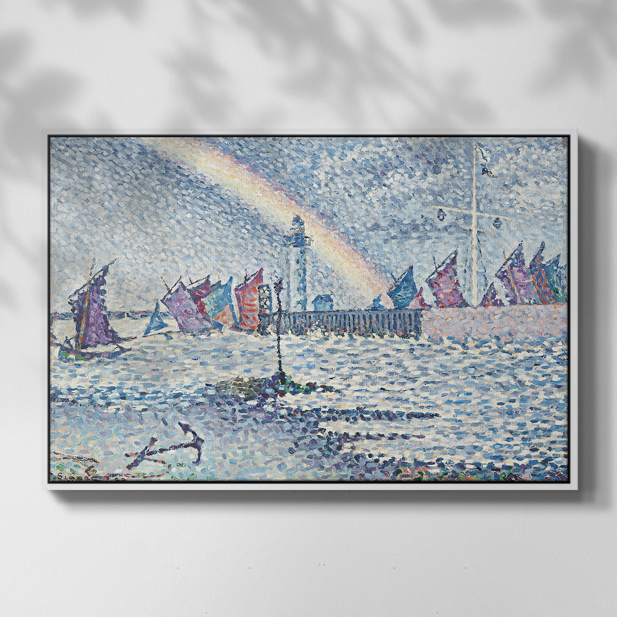 Entrance to the Port of Honfleur, 1899 - Floater Framed Canvas Print
