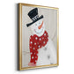 Festive Snowman I - Modern Framed Canvas Print