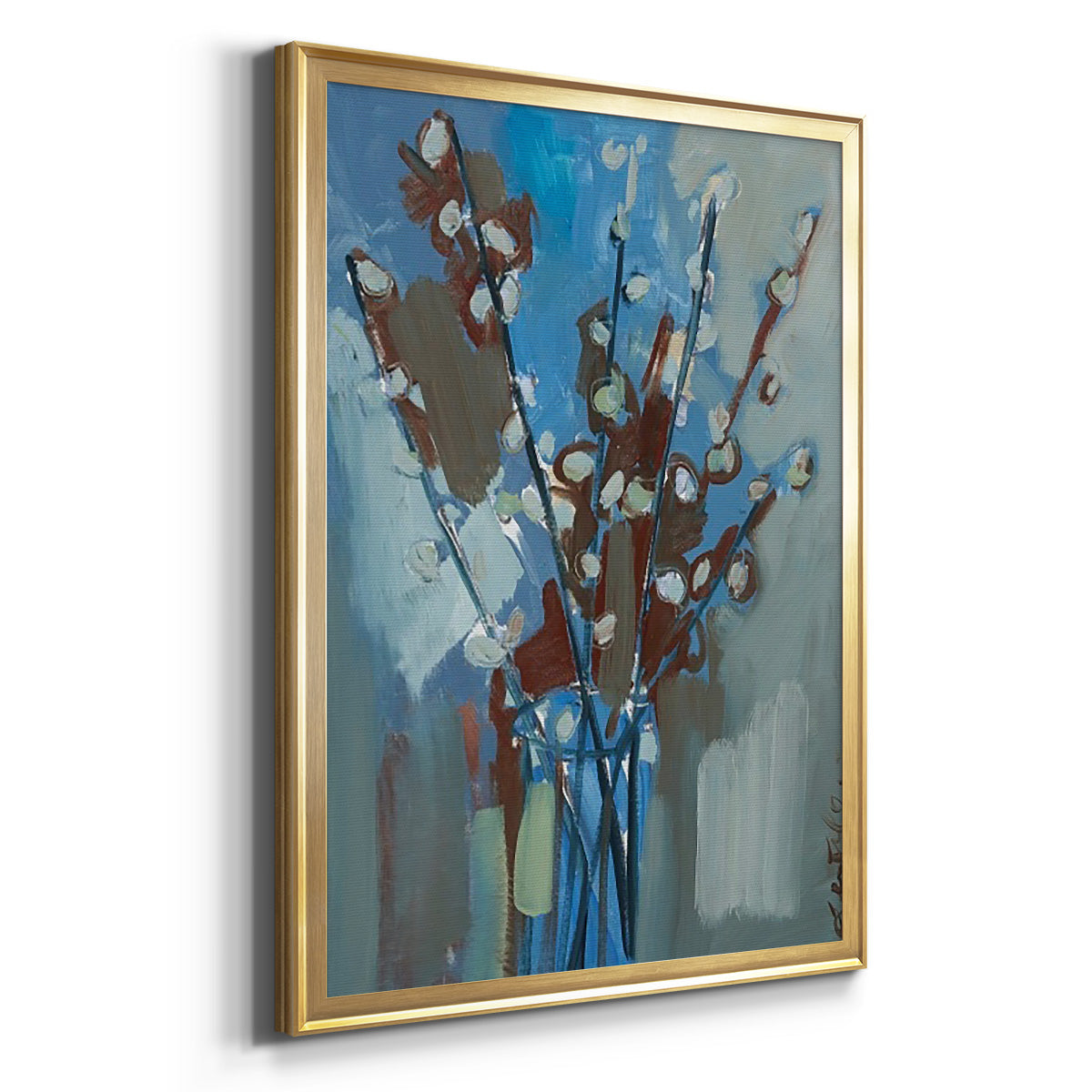 Winter Willow I - Modern Framed Canvas Print