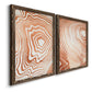 Wood Grain Suminagashi I - Premium Framed Canvas 2 Piece Set - Ready to Hang