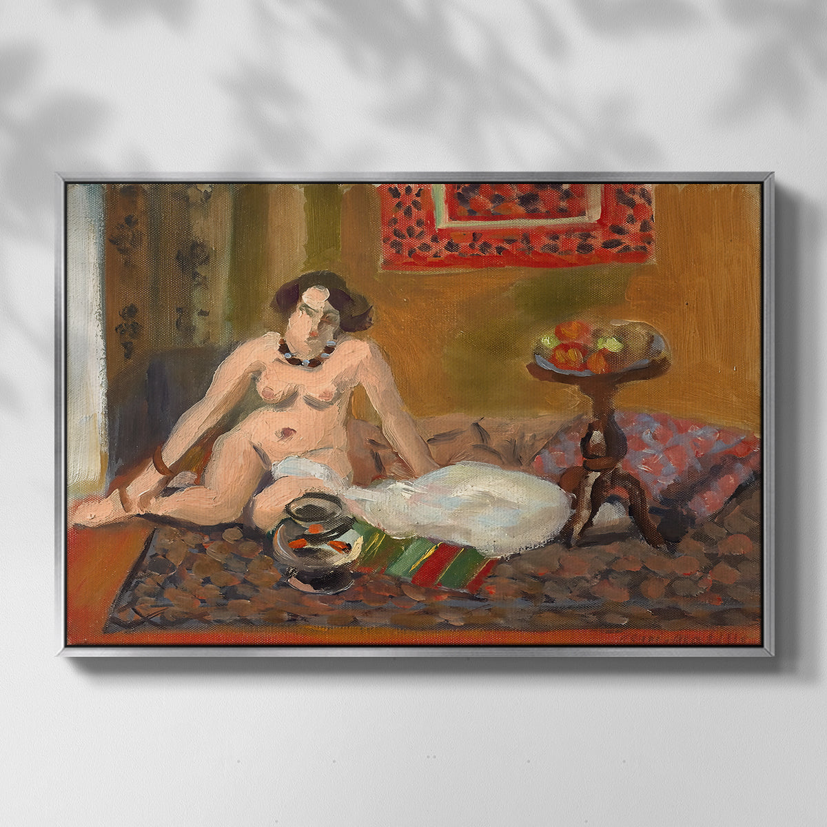 Nude with Goldfish (Nu aux poissons rouges), c. 1922 - Floater Framed Canvas Print