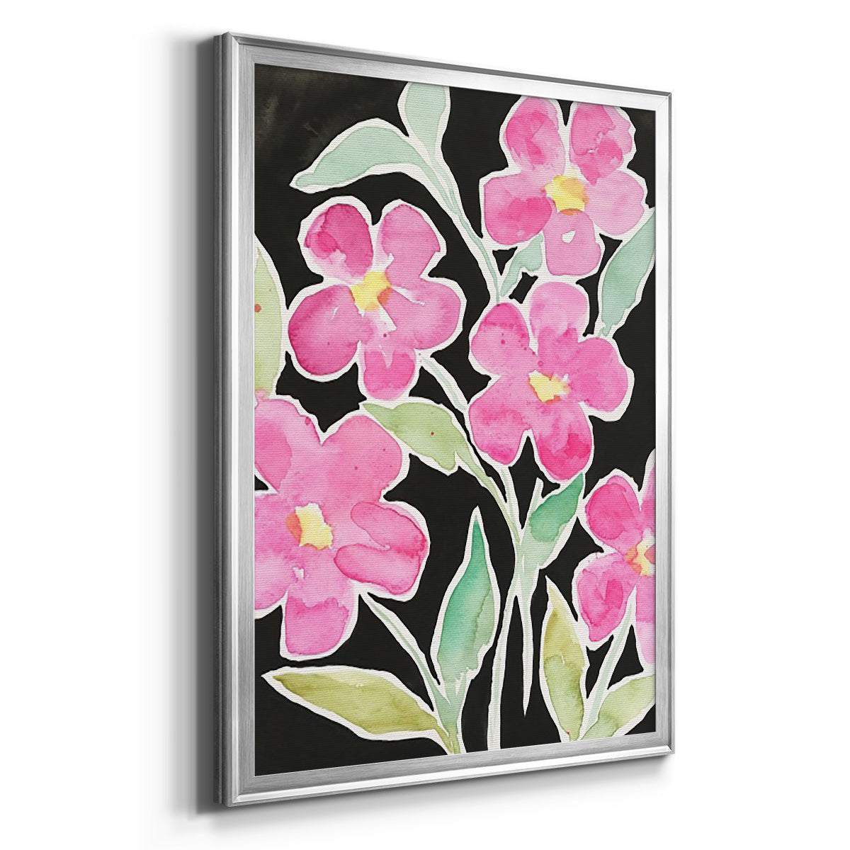 Floral Choir - Modern Framed Canvas Print