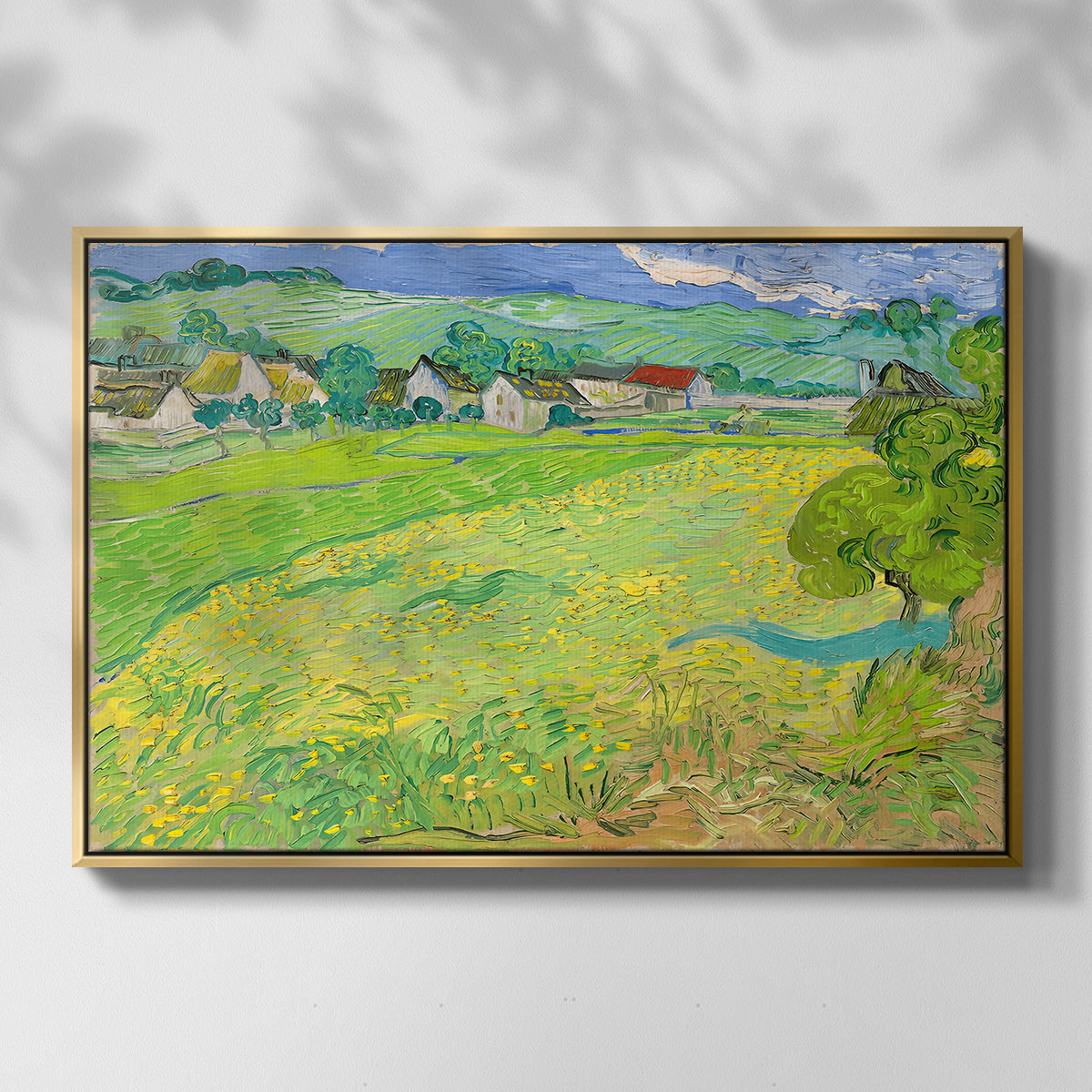 Les Vessenots in Auvers, 1890 - Floater Framed Canvas Print