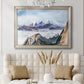 Impressionist alpine mountain landscape by John Singer Sargent in an ornate champagne frame displayed in a neutral-toned interior setting.