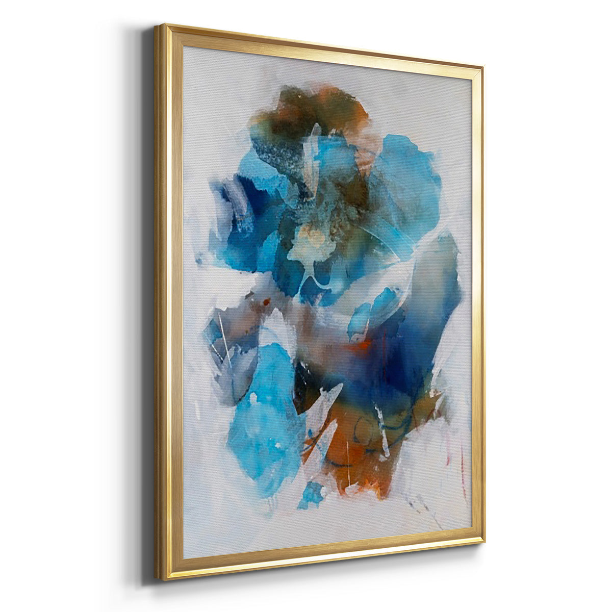 Misty Blue II - Modern Framed Canvas Print