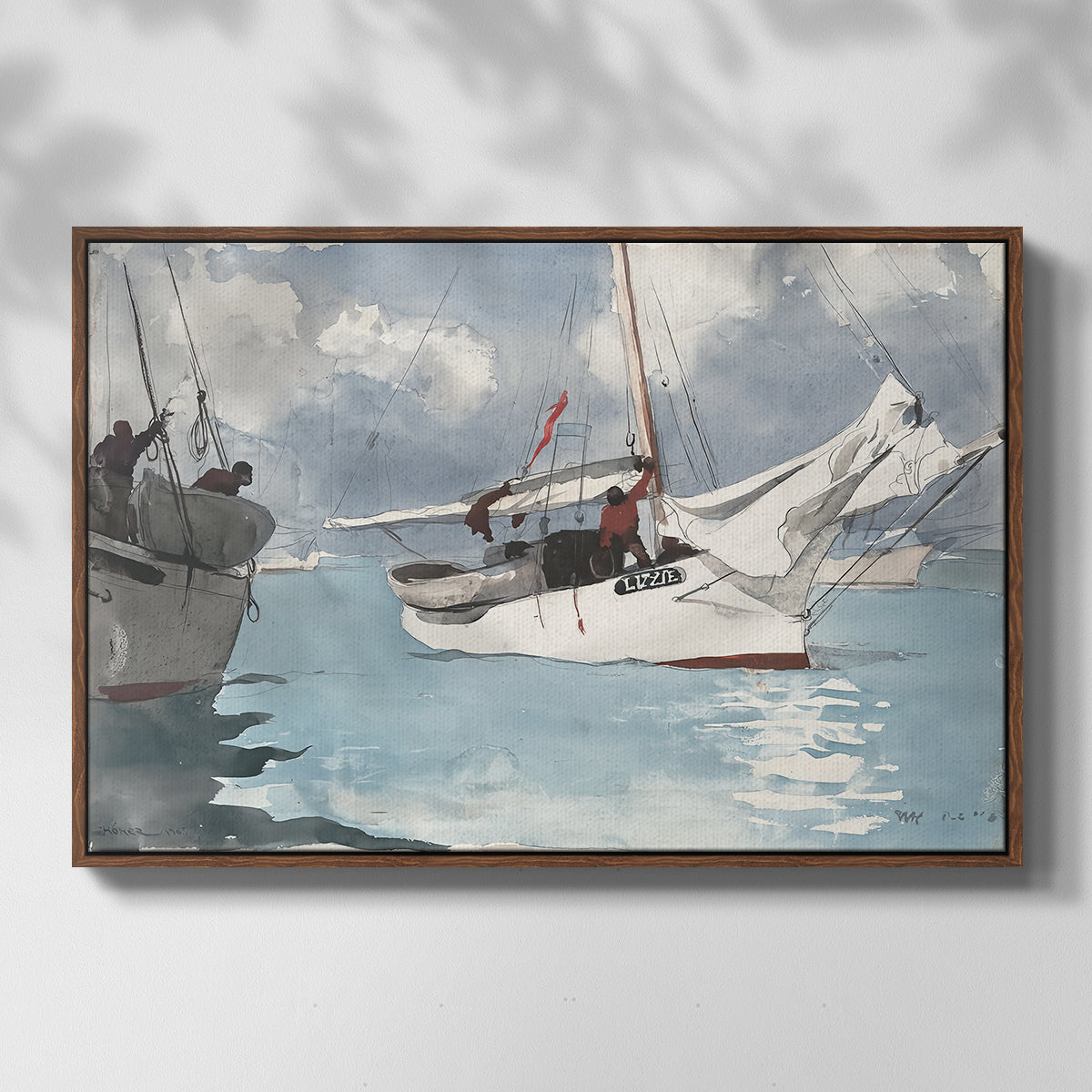 Fishing Boats, Key West, 1903 - Floater Framed Canvas Print