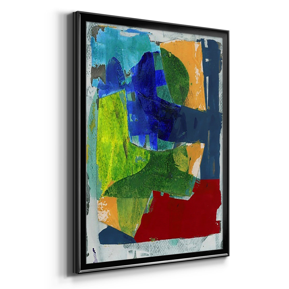 Brights Strokes II - Modern Framed Canvas Print