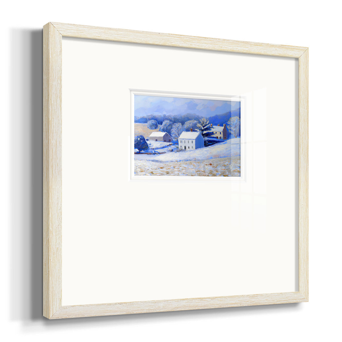 Snow Barn vI Premium Framed Print Double Matboard