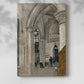 Canvas art print of a Gothic church interior with columns and gentle shadow with a soft shadow on a white background.