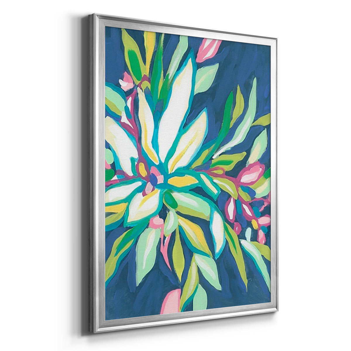 Blue Tropics I - Modern Framed Canvas Print