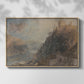 Rheinfels Looking to Katz and Gourhausen, 1817 - Floater Framed Canvas Print