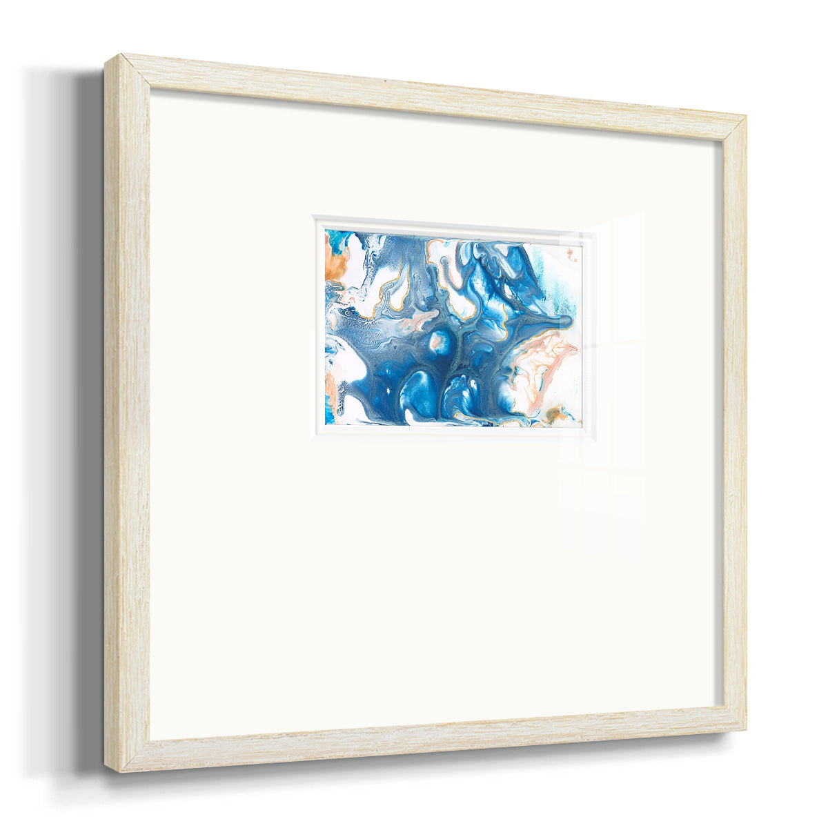 Dancing Blue II Premium Framed Print Double Matboard