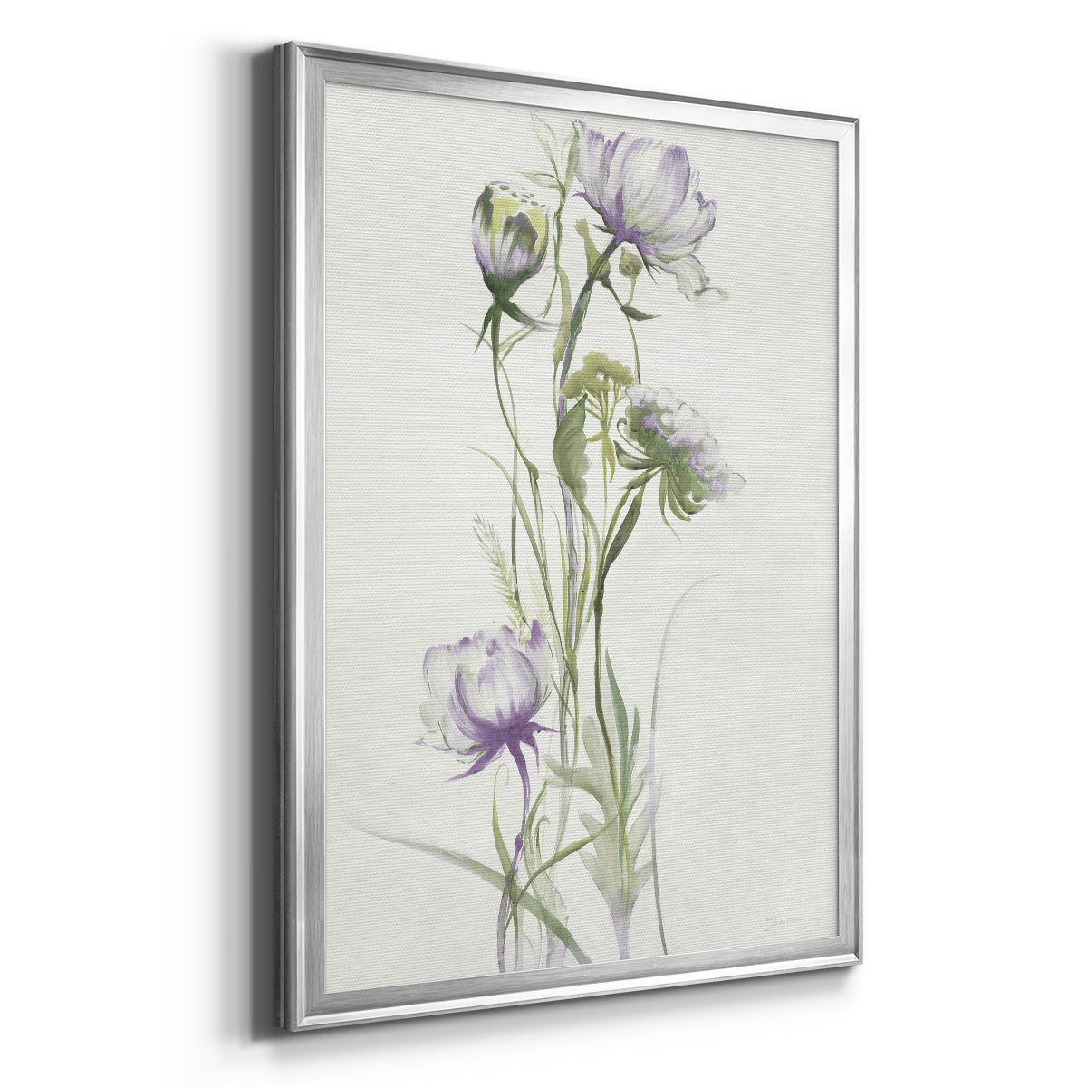 Late Summer Wildflowers I - Modern Framed Canvas Print