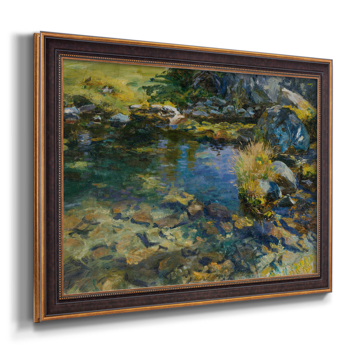 Alpine Pool - Ornate Framed Canvas Print