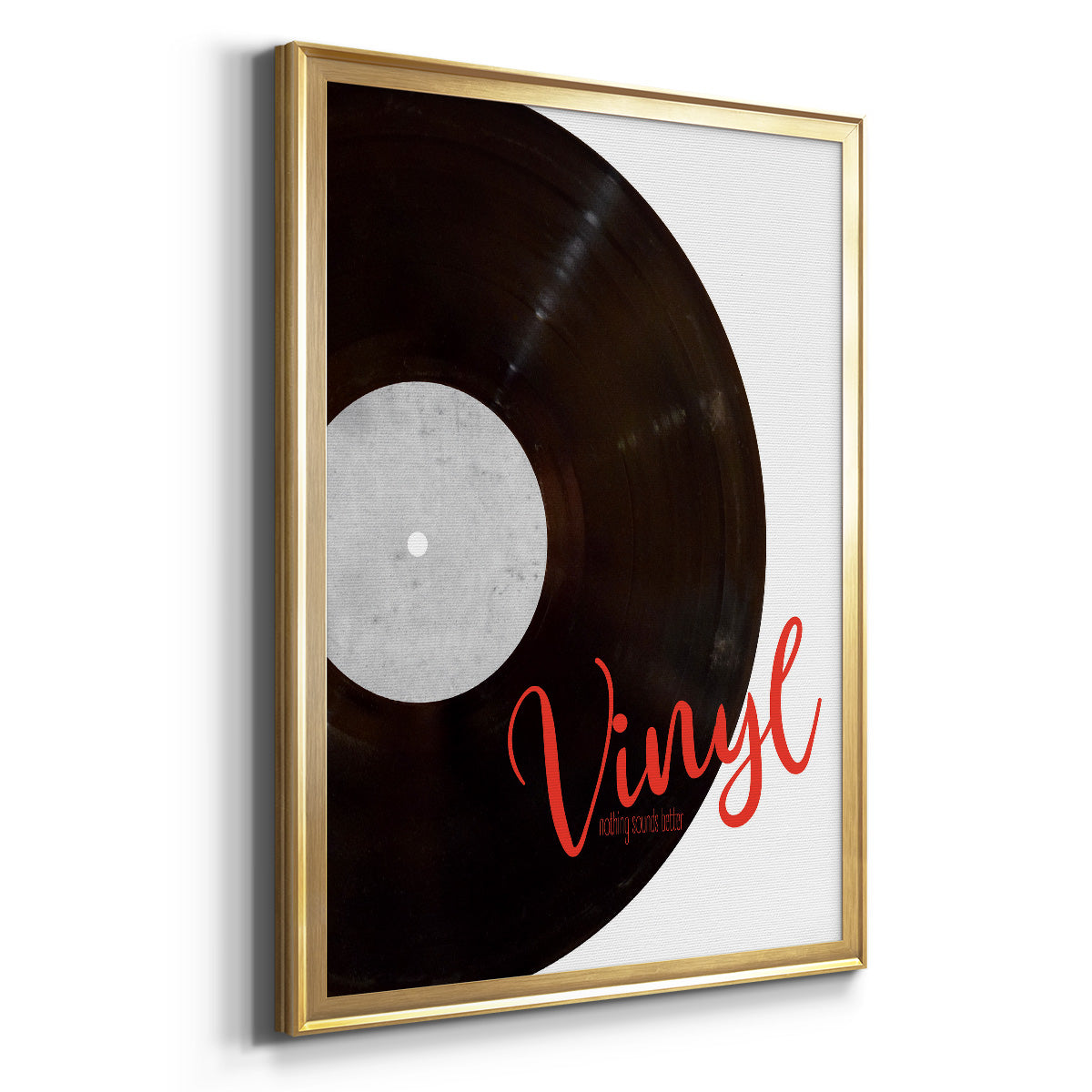 Vinyl - Modern Framed Canvas Print