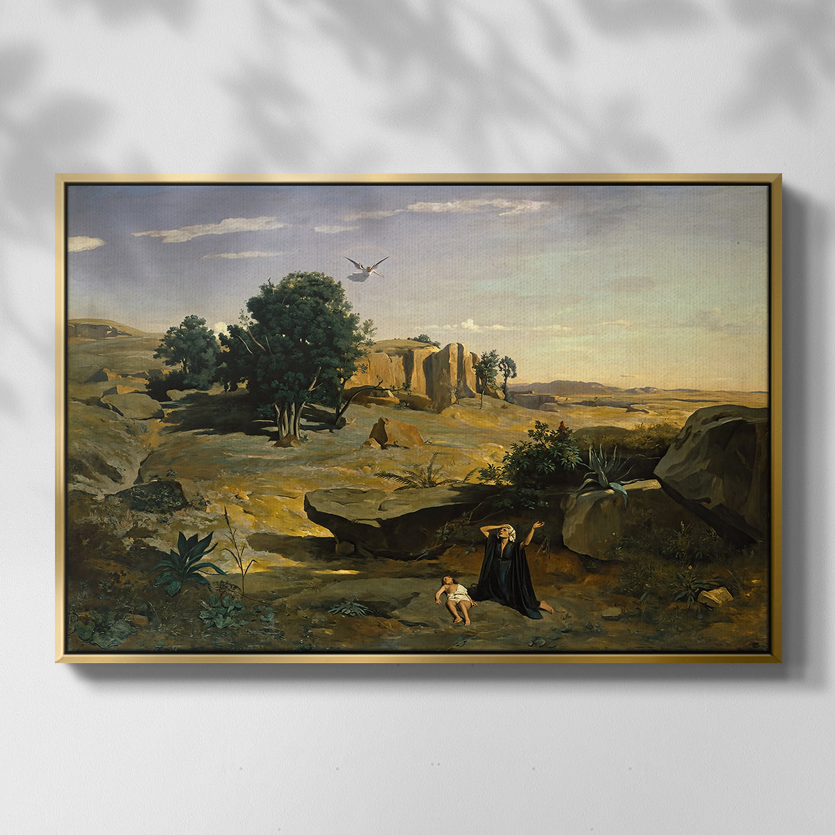 Hagar in the Wilderness, 1835 - Floater Framed Canvas Print