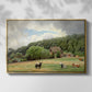 Farm with Grazing Cows (Bondegård med beitende kuer), 1892 - Floater Framed Canvas Print