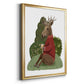 Latte Moose in Sweater - Modern Framed Canvas Print